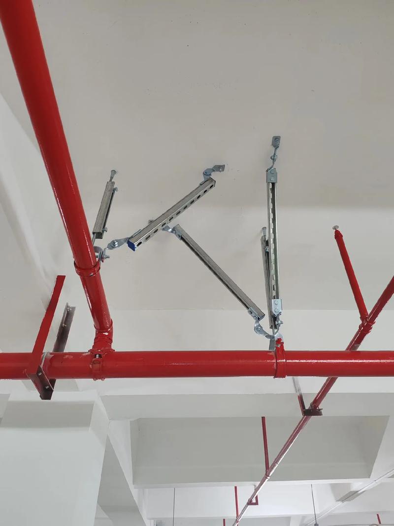 湖南建投八公司抗震支架工地成品展示#抗震支架 #消防排烟工程